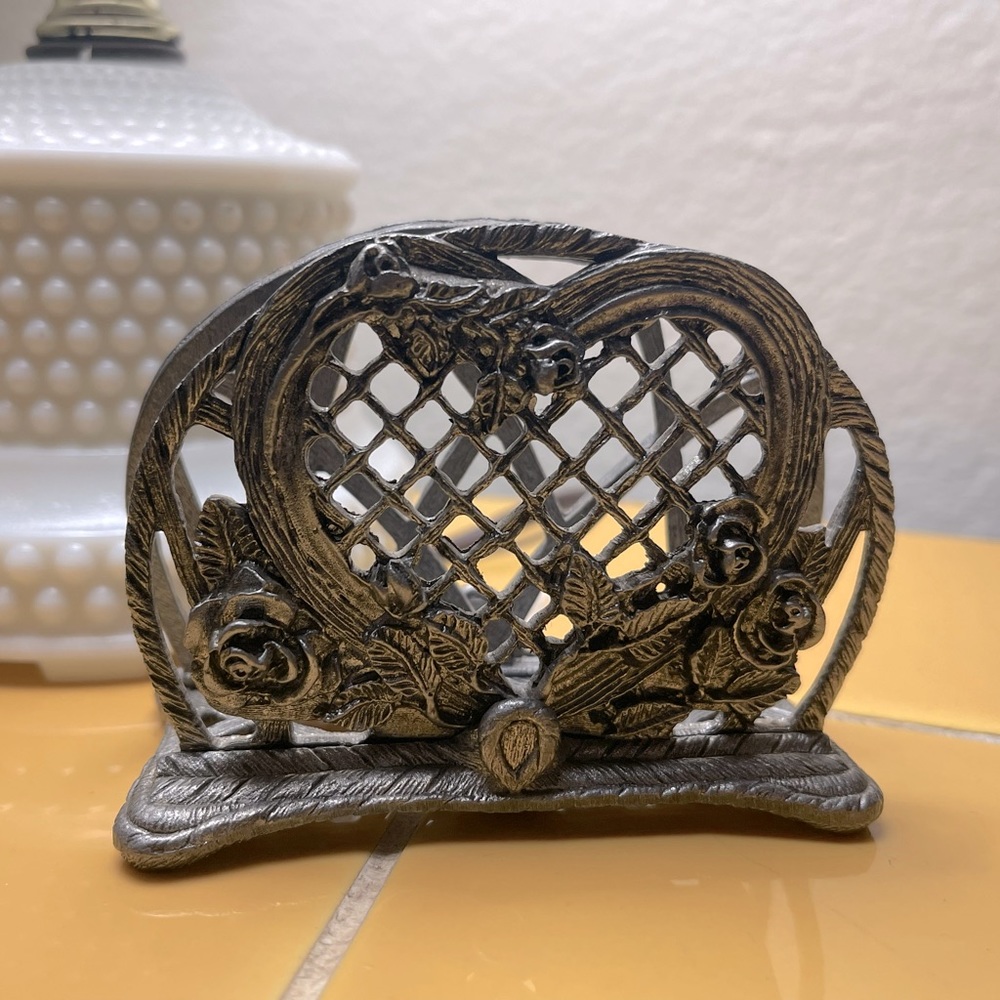 Metzke pewter napkin/card holder